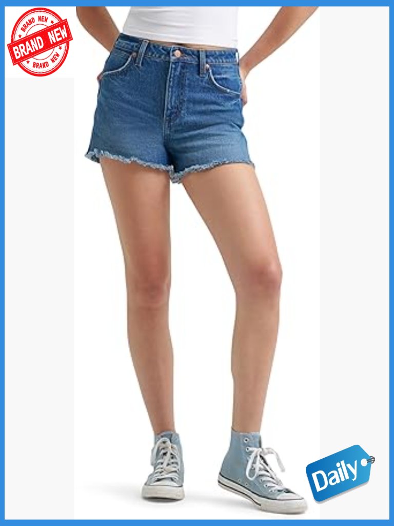 High Rise Jean Shorts With 3.5" Inseam, Regular Fit, 5-Pocket Stretch Denim